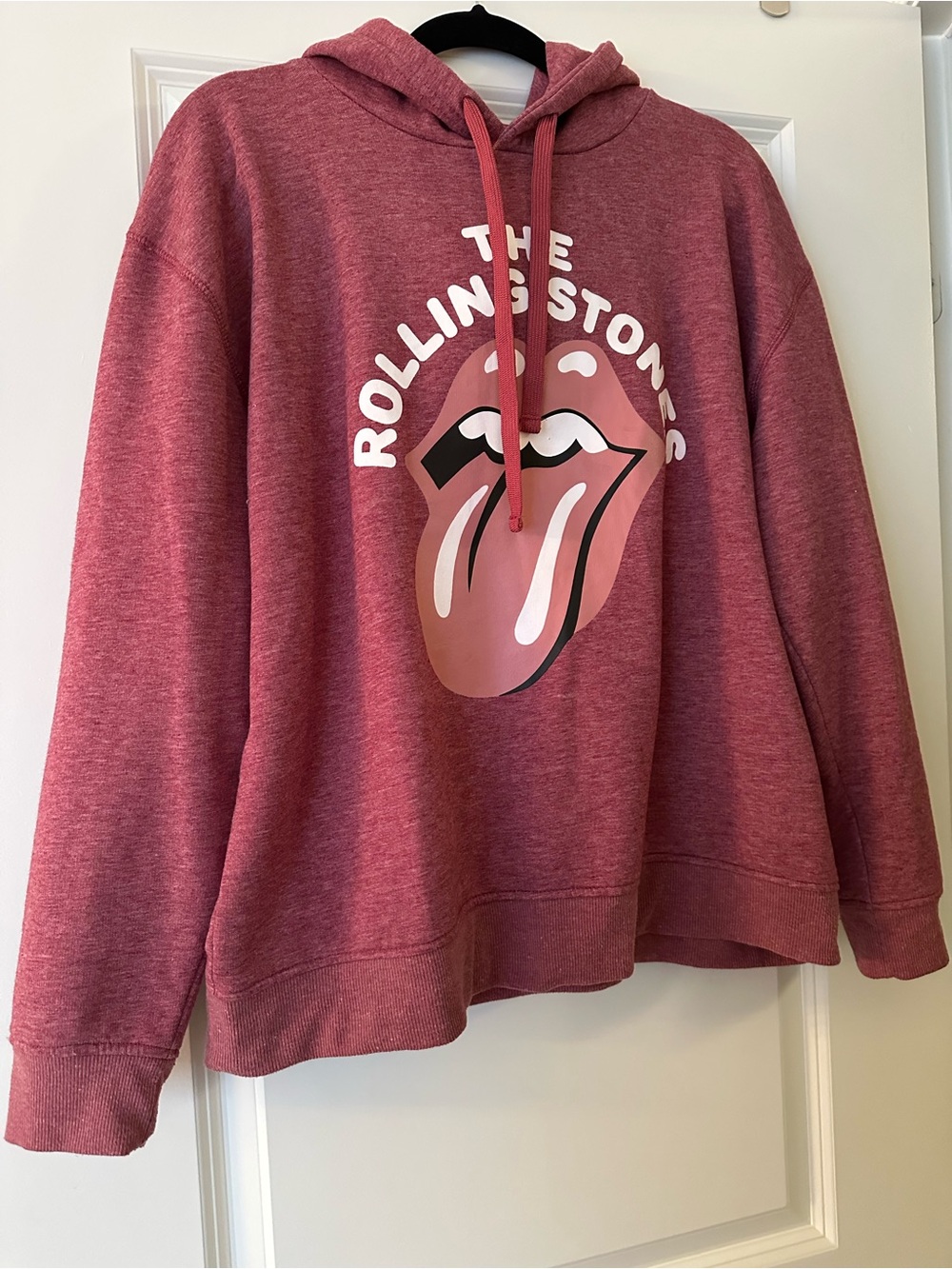 the Rolling Stones Hoodie - Rose Red Pullover